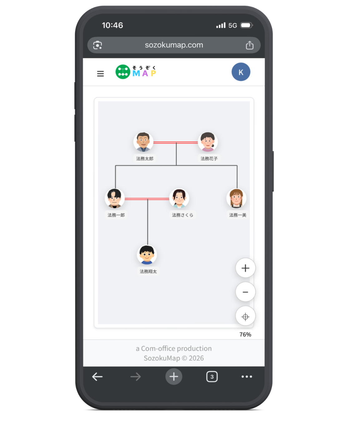 関係をつなぐ操作の画面イメージ